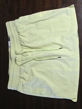 Neon Green Athetic Skort with Drawcord Waist